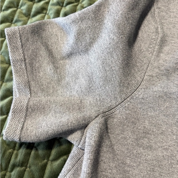 Abercrombie & Fitch grey short sleeve cardigan gold buttons size XL - Picture 7 of 11